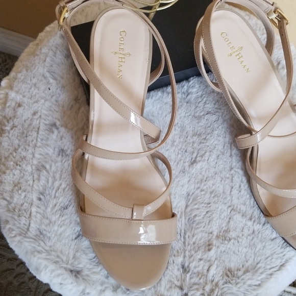 Cole Haan Shoes - Cole Haan, Tan Sandles Heels, sz 8 1/2 B